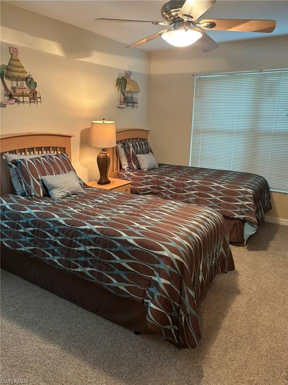 Guest Bedroom features 2 twin Beds, Mirrored Dresser and large closet