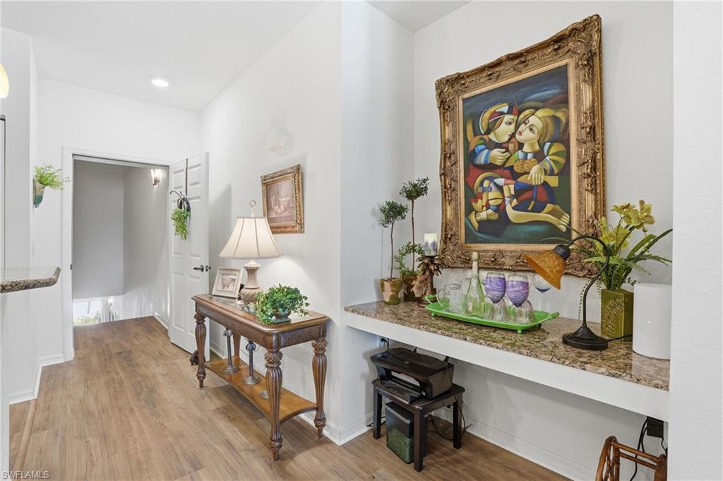 Foyer with desk area