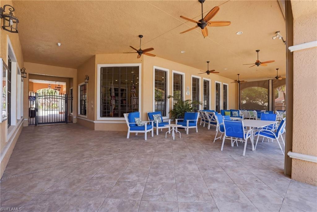 Covered patio area