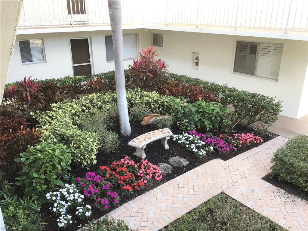 Landscape area with seating