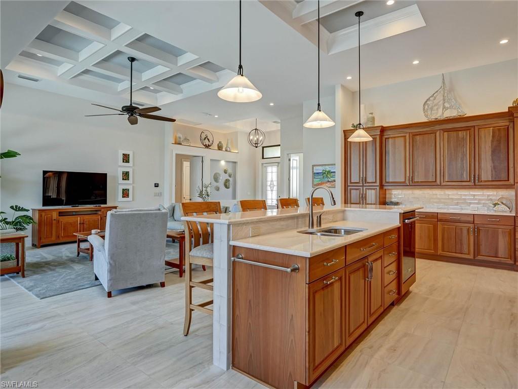 Note the convenience of the open concept floor plan from your kitchen