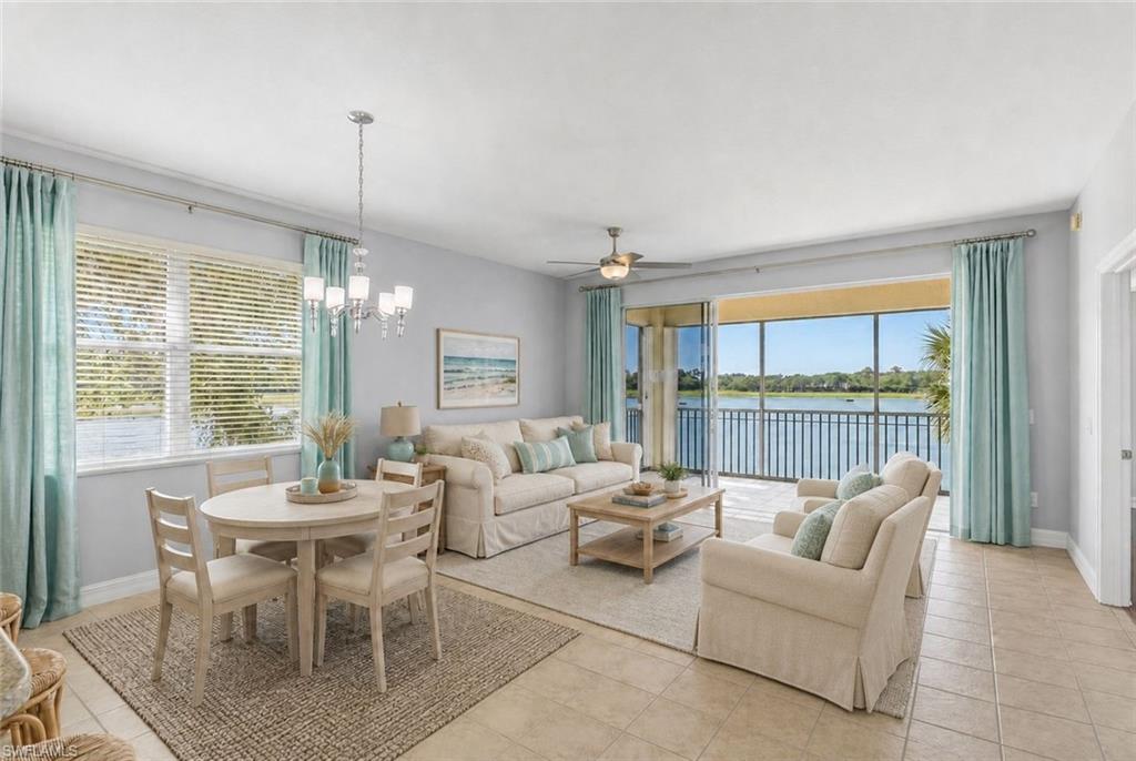 Living Room and Dining Virtually Staged