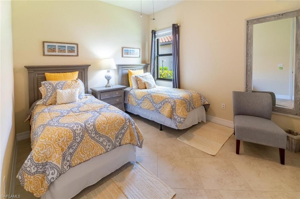 View of tiled bedroom