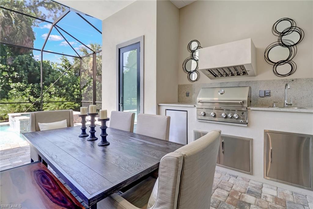 Dining room with sink