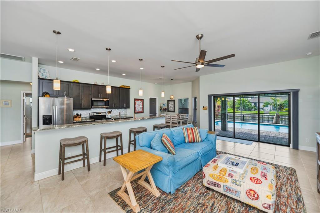 great room and kitchen