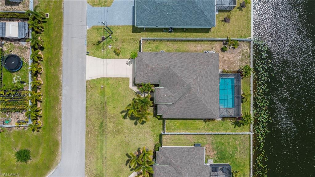 aerial view of the home
