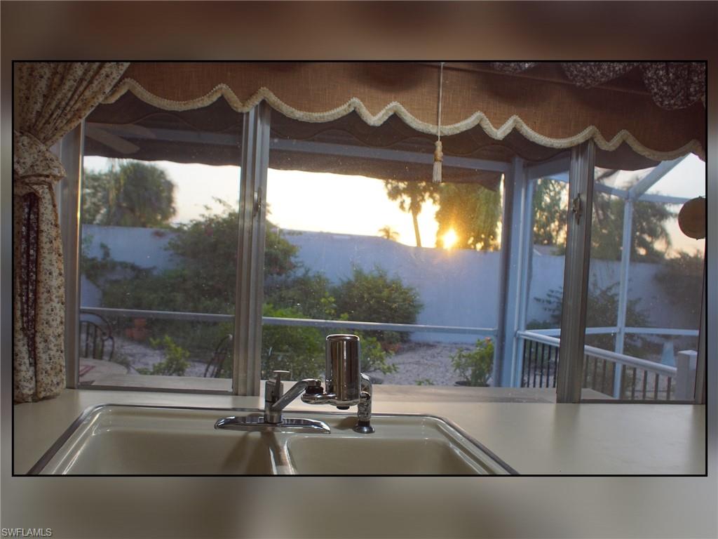 Kitchen view of a sink