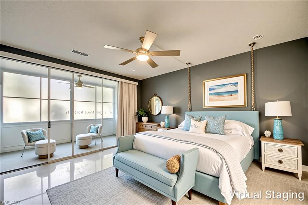 Virtually Staged Primary Suite