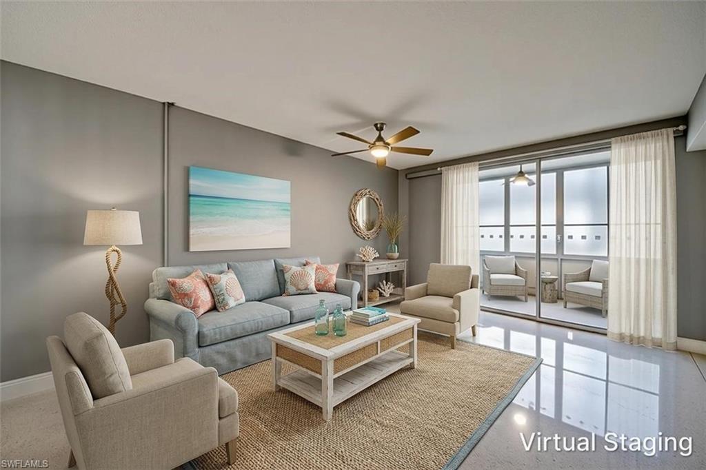 Virtually Staged Living Room