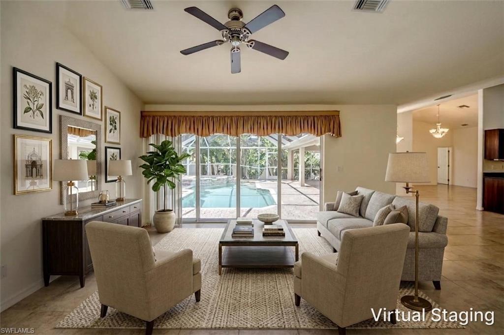 Virtually Staged Family Room