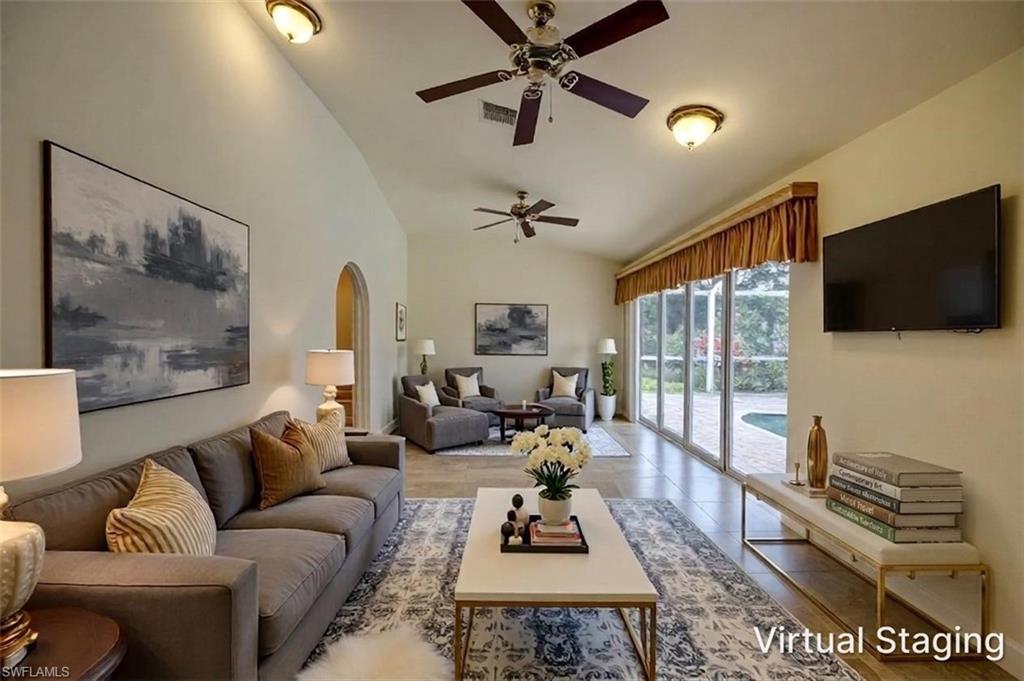 Virtually Staged Family Room
