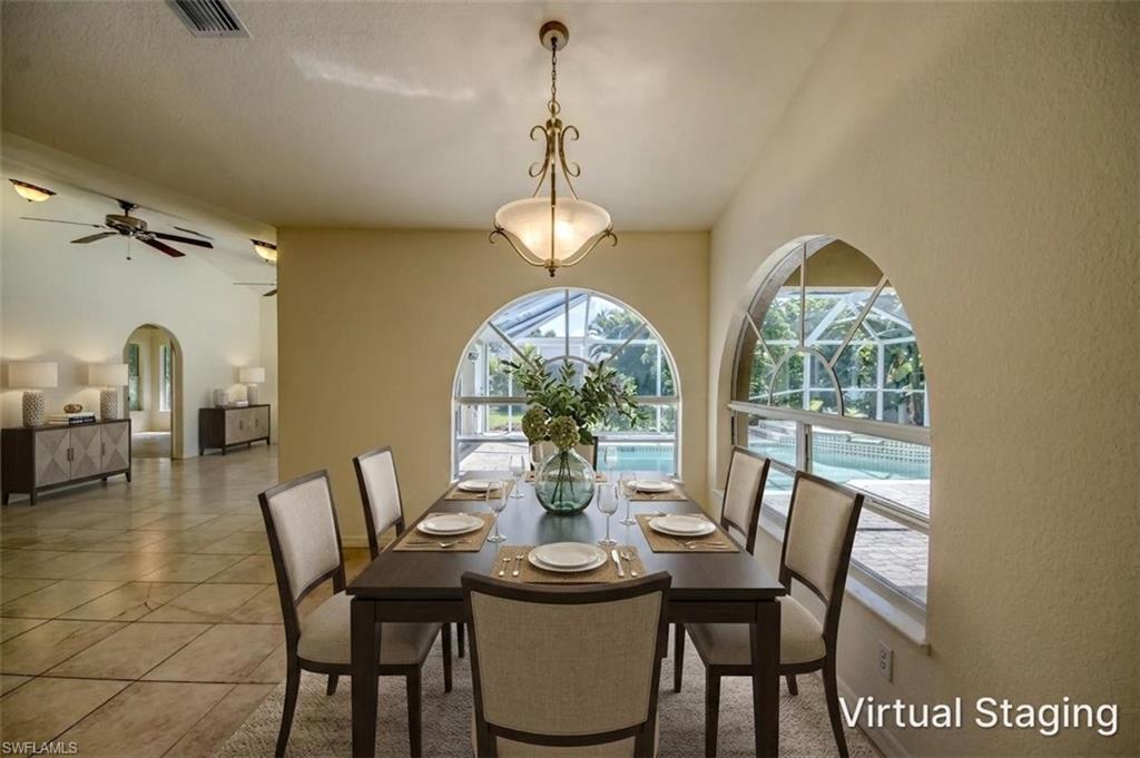 Virtually Staged Informal Dining Area