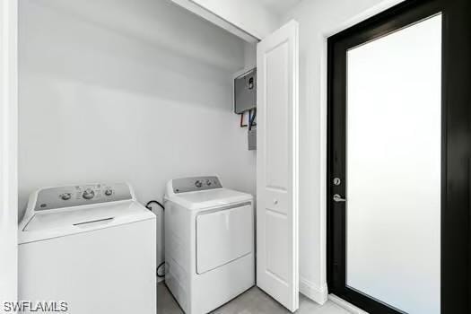 Laundry area #1 with washing machine and dryer