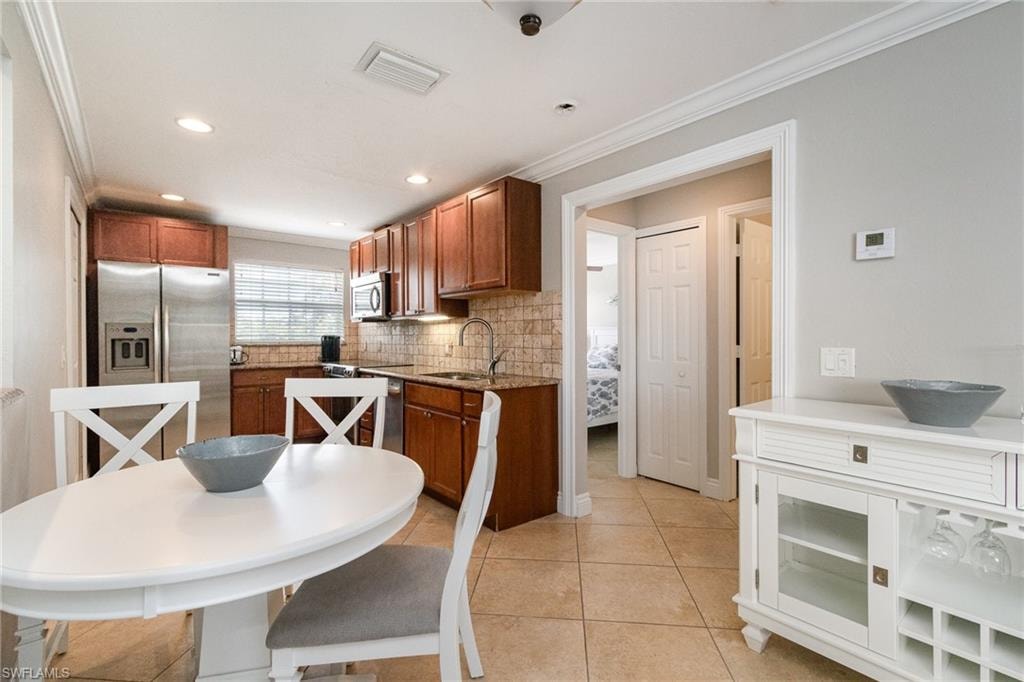Apt. "B" Kitchen & Dining Area.