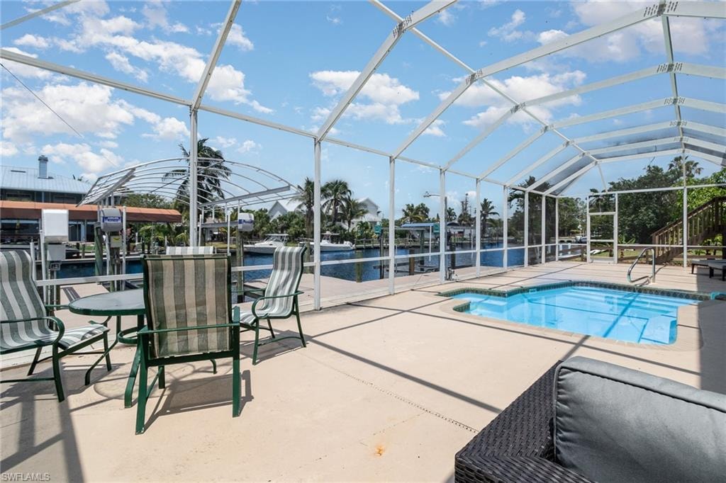 Huge Pool Cage with  plenty of deck space for entertaining!
