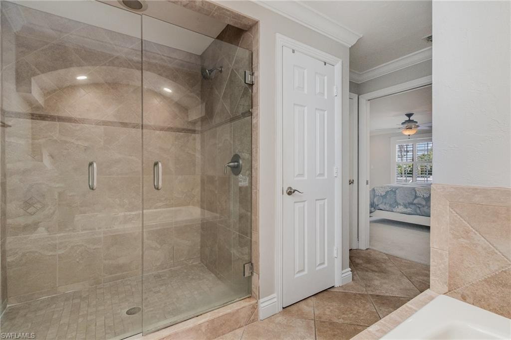 Apt "A" Master shower and a tub.