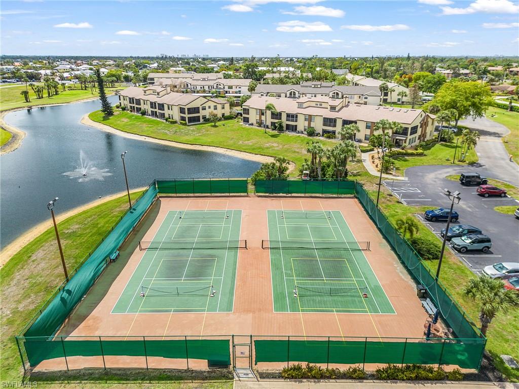 Two fenced tennis/pickleball courts