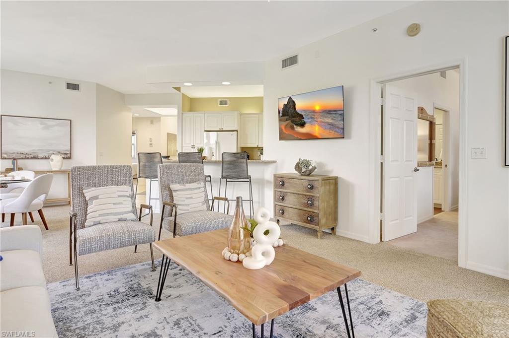 View of carpeted living room