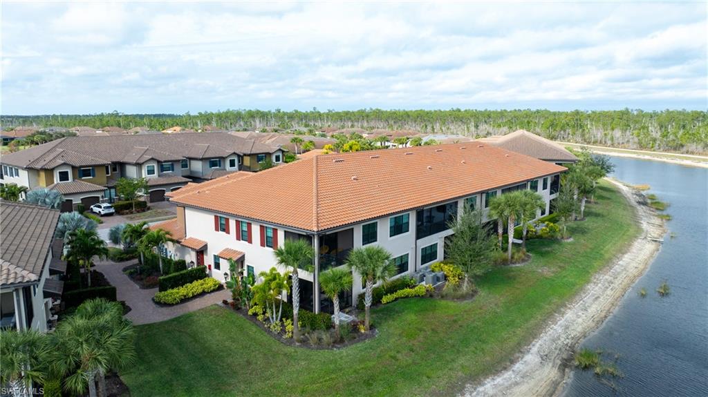 Aerial perspective of suburban area