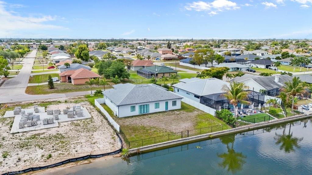 Canal-front property with a new construction foundation