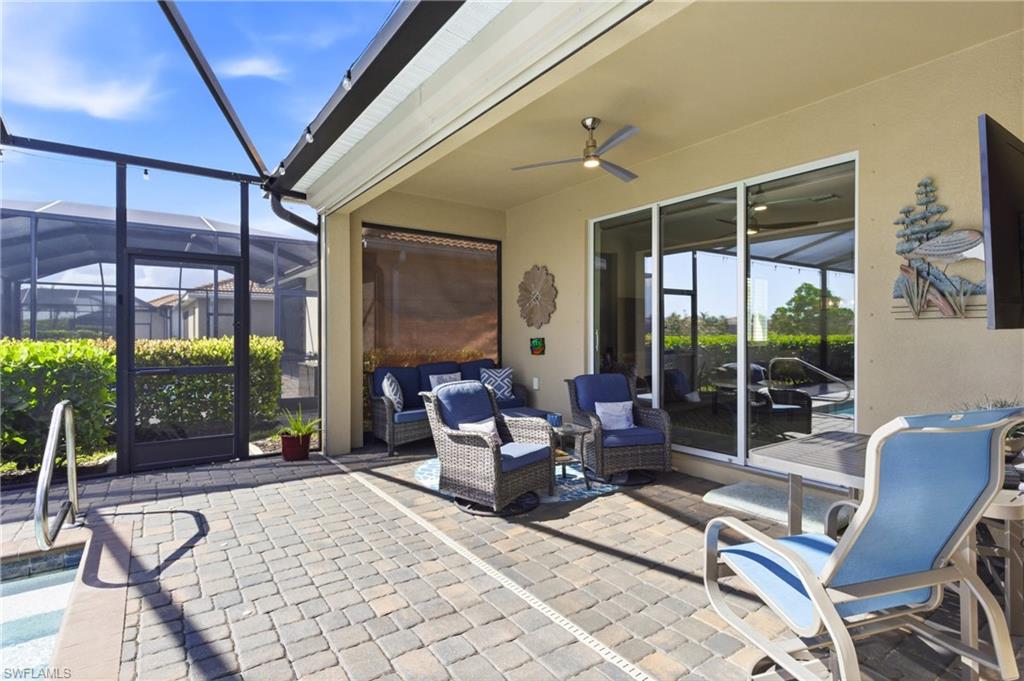 Bright and open lanai space designed for Florida living, blending indoor comfort with outdoor relaxation.