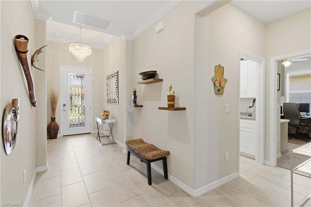 Welcoming entryway leading into a bright and open floor plan.