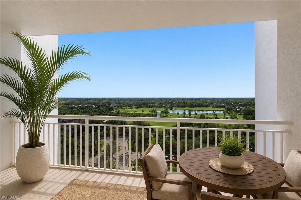 Open air balcony with eastern views.