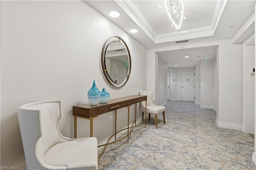 Lovely entryway, just off the elevator.
