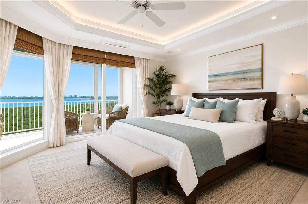 Primary bedroom, also with an unmatched view.