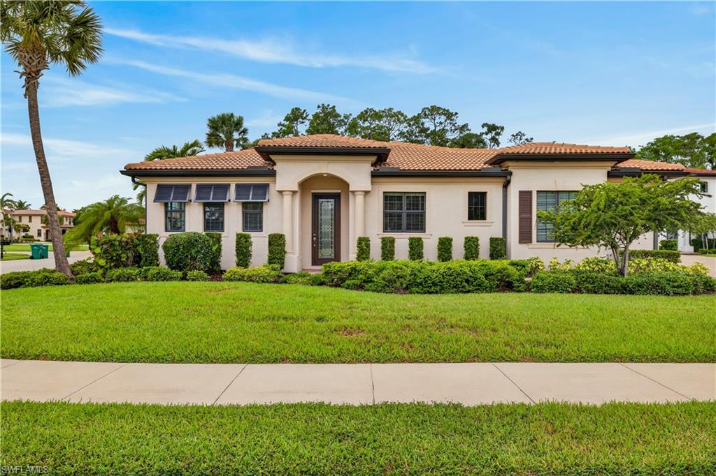 One story single family home on a corner lot.
