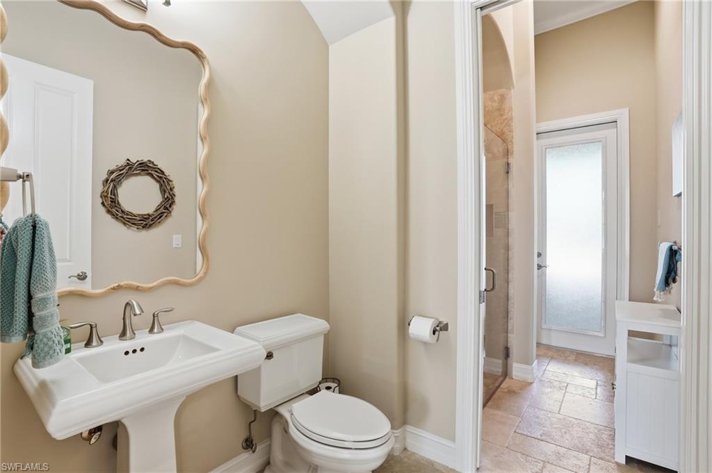 Full Guest and Cabana Bath with Linen Closet