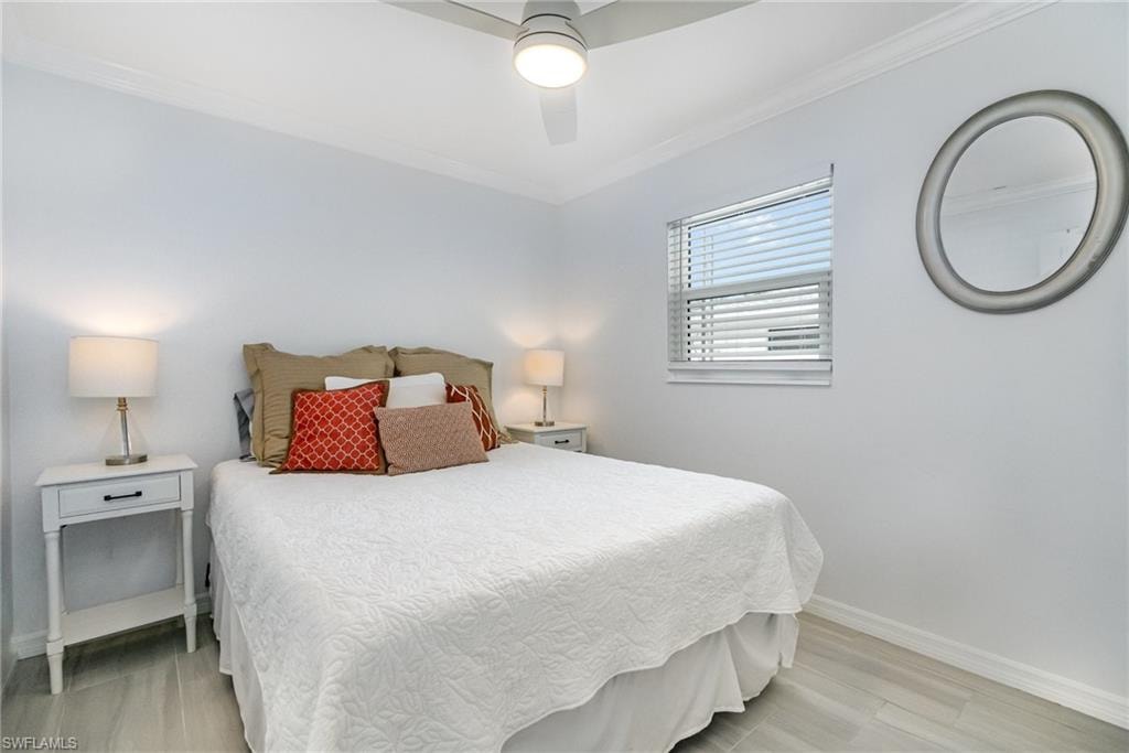 Light wood-finish flooring complements the neutral wall tones!