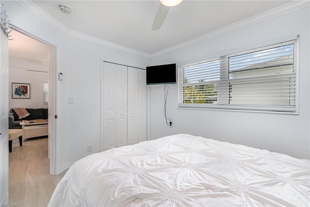 Guest Bedroom with a large multi-panel window!
