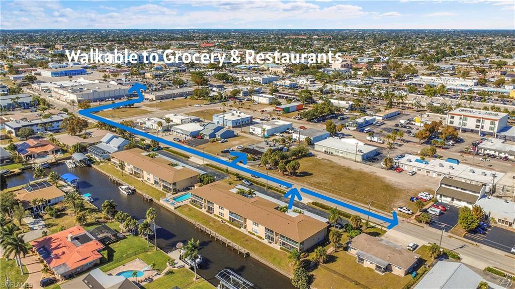 Located in South Cape/Downtown Cape Coral and walkable to grocery store and multiple restaurants, bars, and shops. Annual art festival is only 2 blocks away on Cape Coral Pkwy.