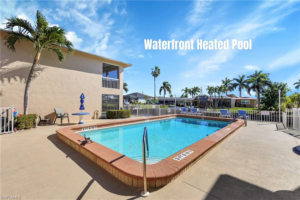 Waterfront heated pool in between the 2 buildings has been resurfaced. Only 20 units in this well-maintained community of Bella Vista.