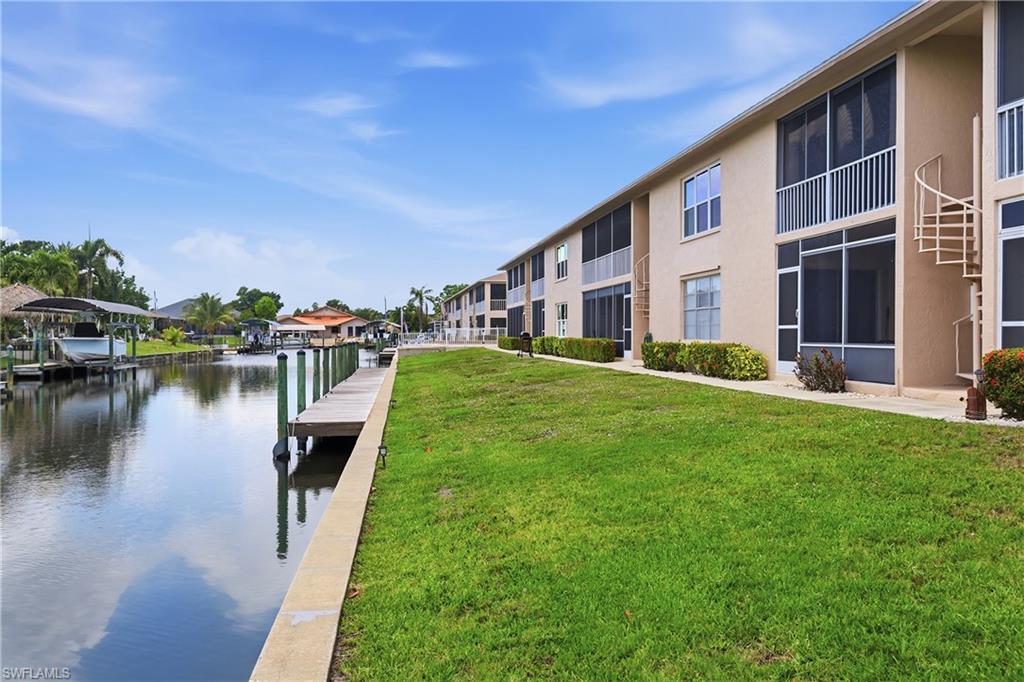 First come/first serve boat dock behind the building. 7 minute boat ride out to river and 1 bridge. Spiral staircase on right goes right up to unit #202.