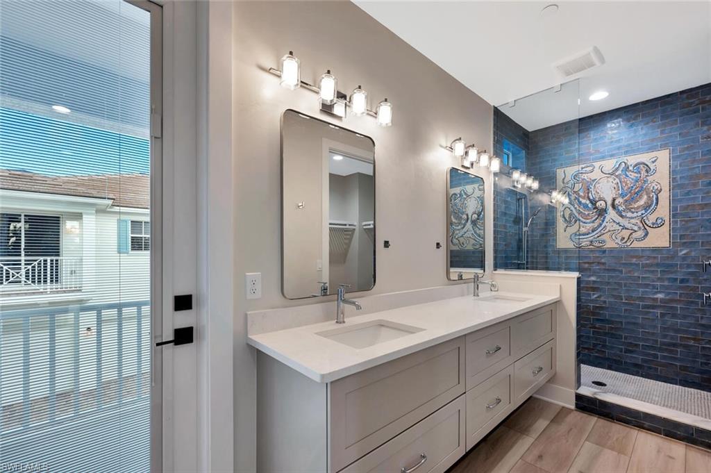 Master bath with dual vanities Level - 2 with front balcony