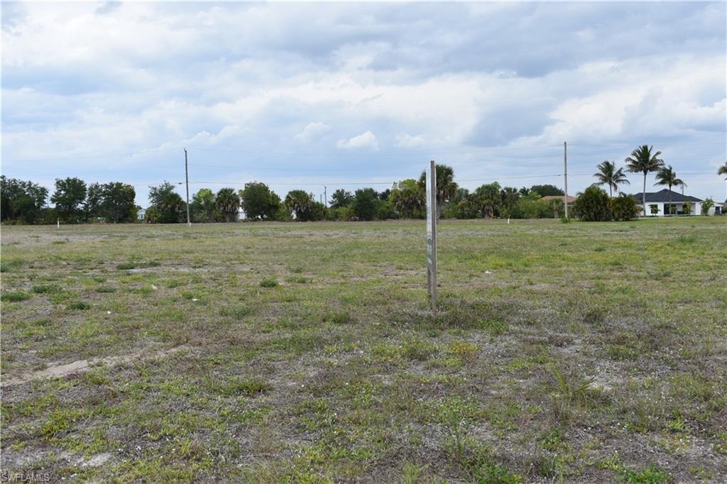 Expansive cleared lot featuring level terrain and existing utility poles