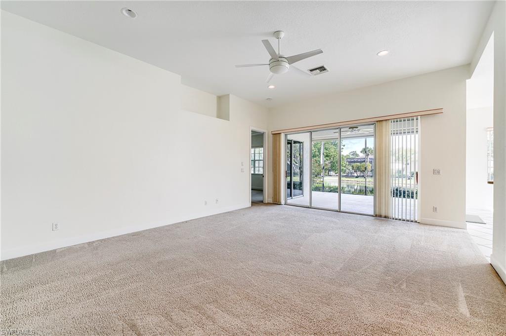 Family room with sliders to the lanai