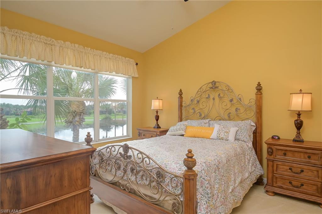 Primary suite with views of the water and golf course