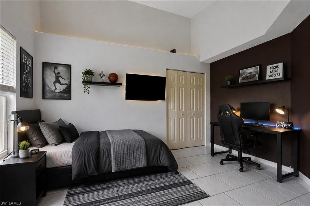 Virtually staged bedroom