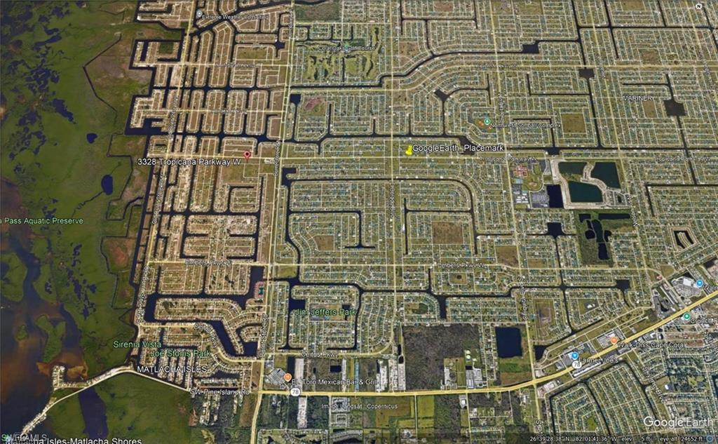 Aerial overview of property's location