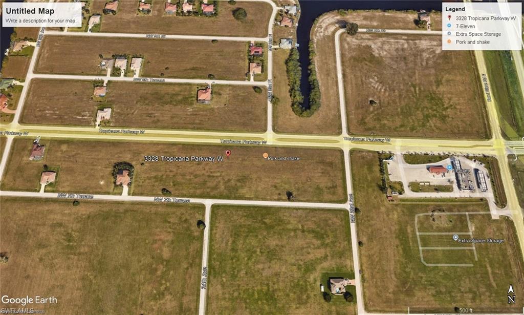 Aerial view of property's location