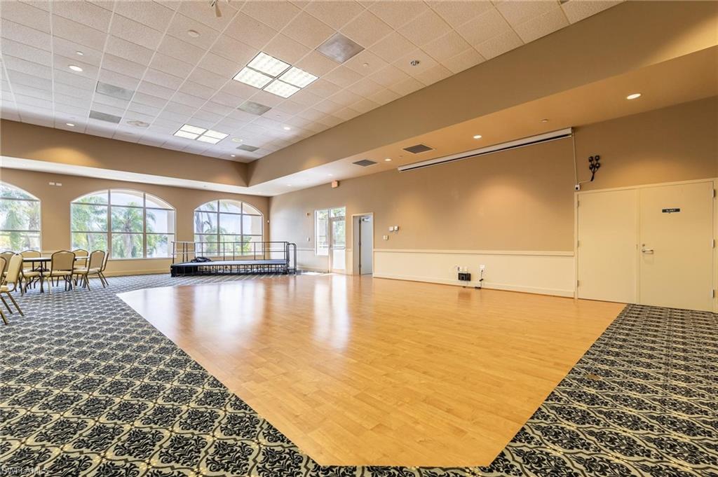 Clubhouse Spacious event room.