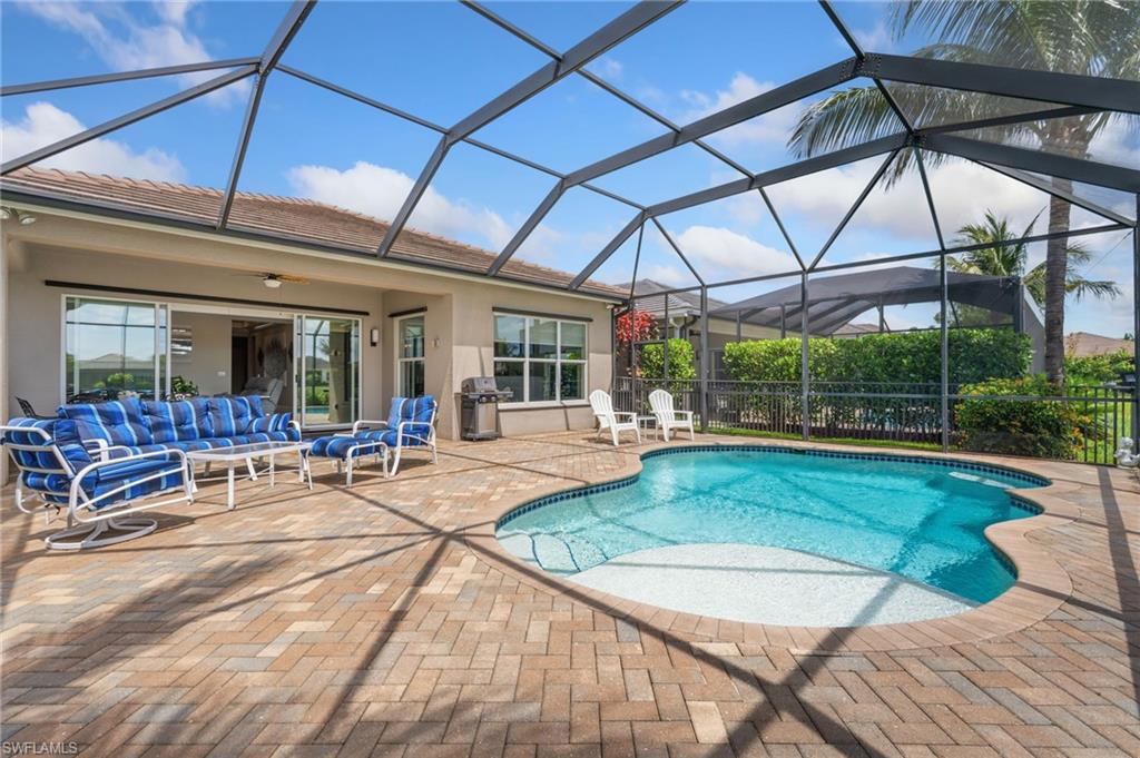 Pool area with lots of space for lounging.