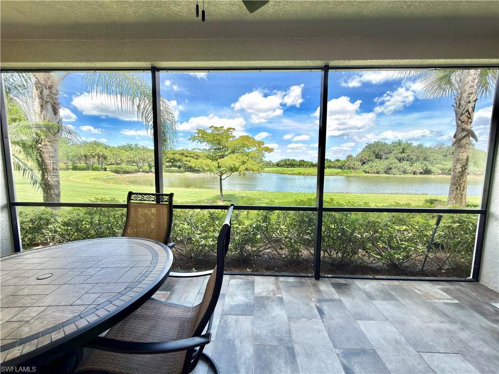Screened Lanai overlooking the lake and 16th Hole