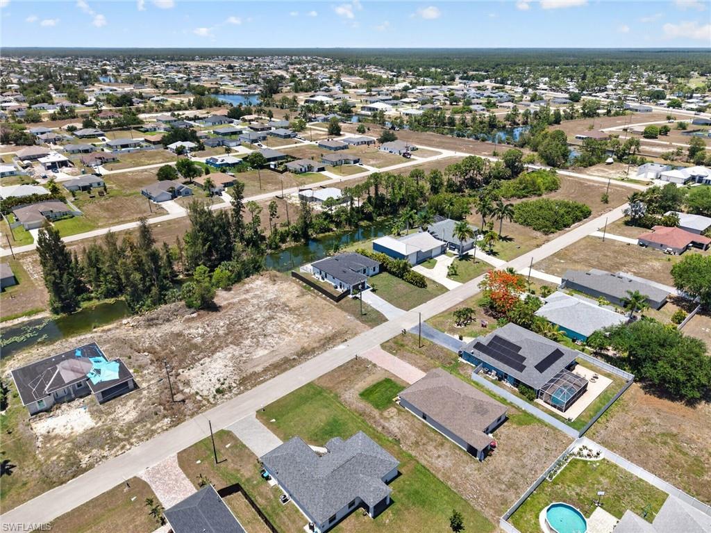 Expansive aerial view of a residential area with multiple canals