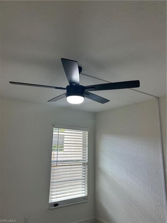 Room details with new ceiling fan