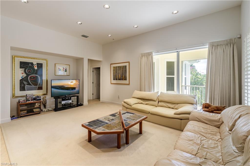 View of carpeted living room