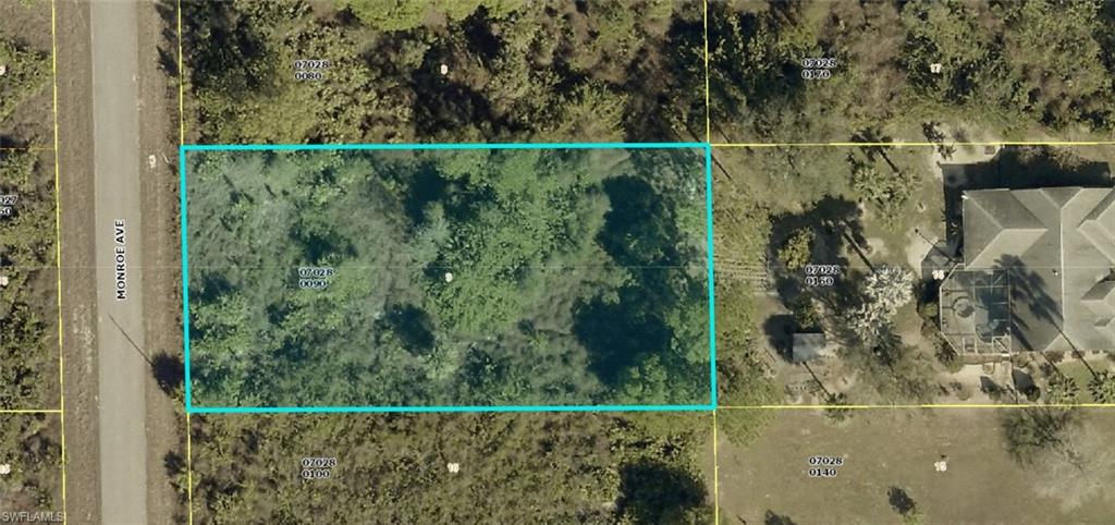 Overhead view of lot